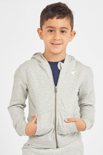 Juniors Solid Jacket with Long Sleeves and Hood
