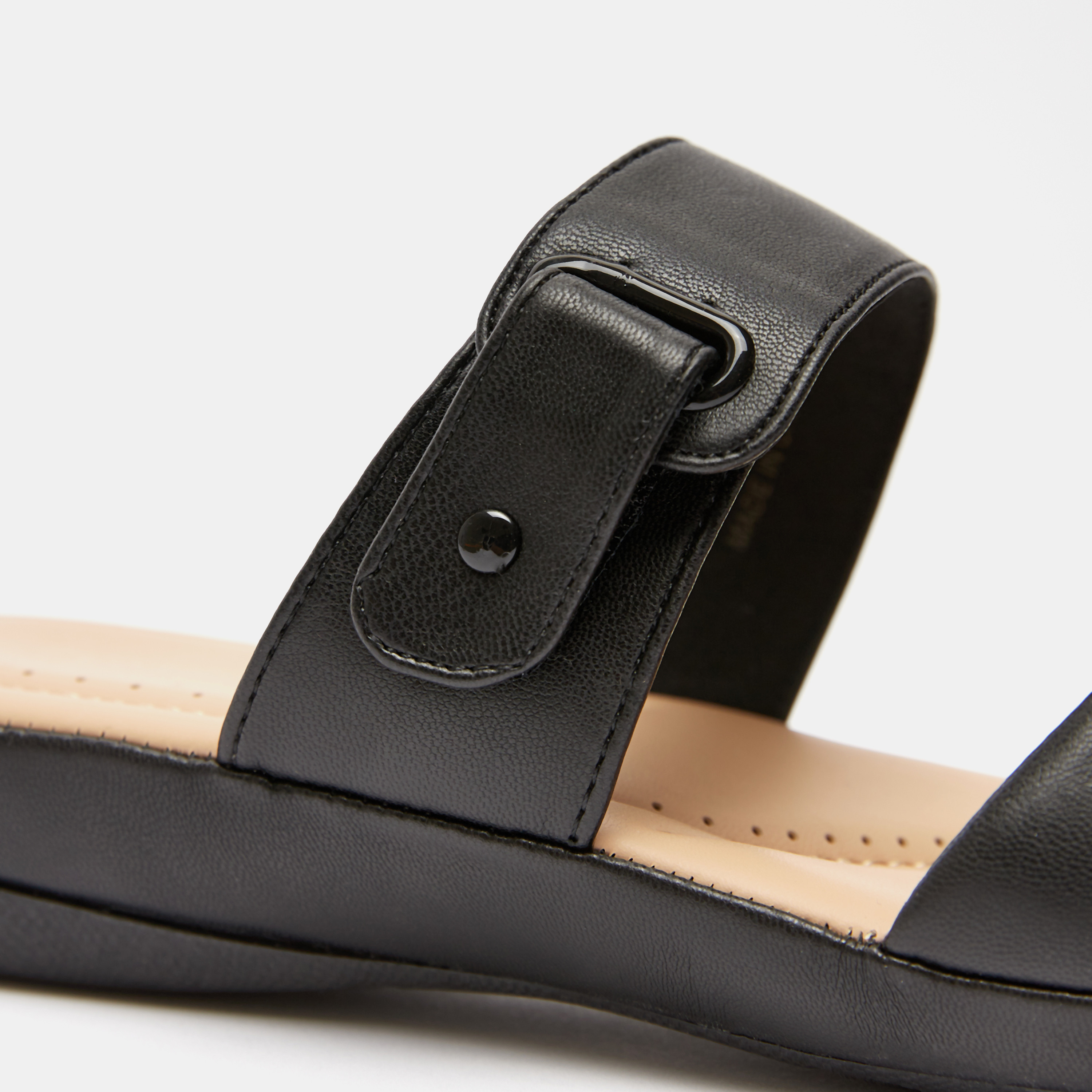 Le Confort Slip-On Slide Sandals with Buckle Detail-women-shoes-flats-sandals-image-3