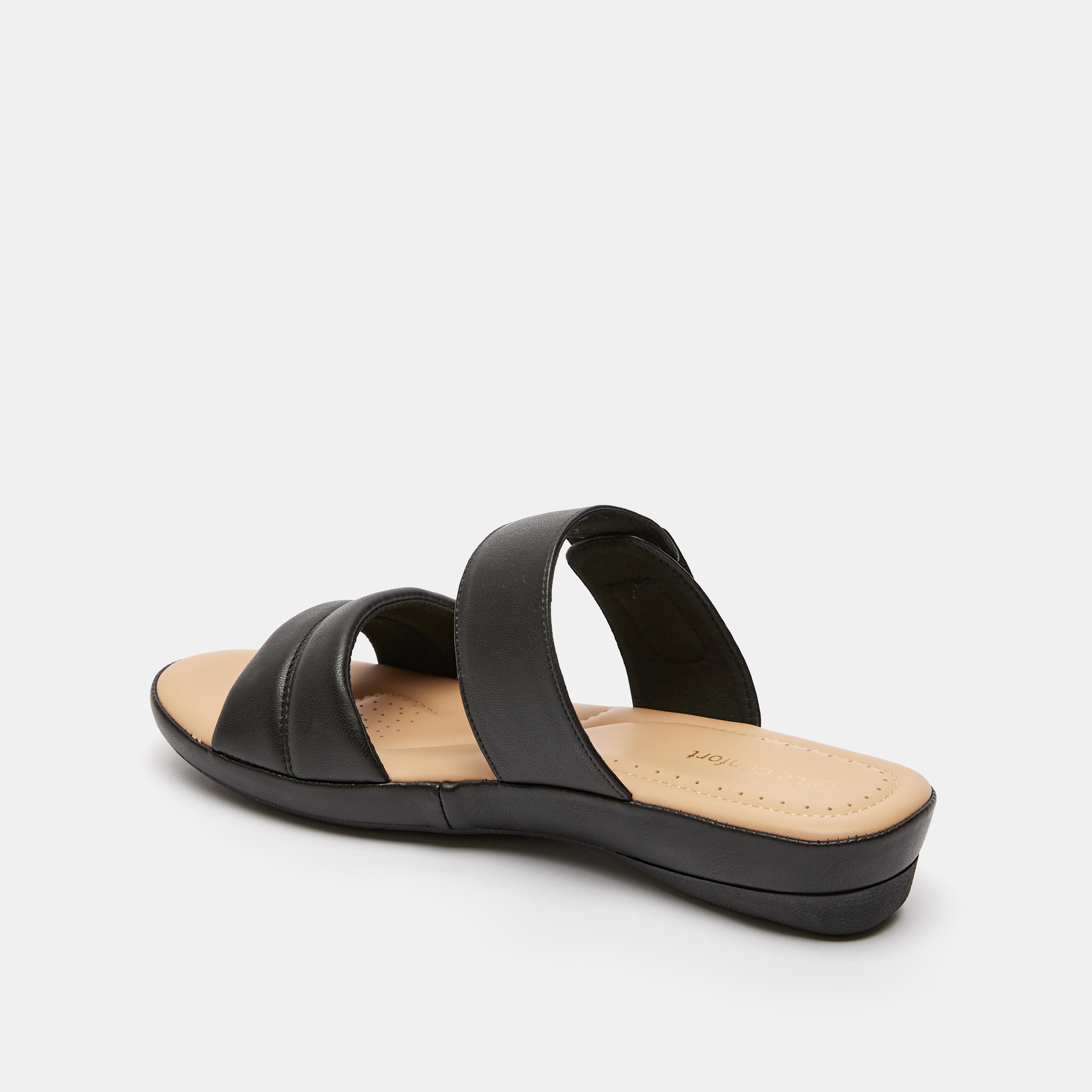Le Confort Slip-On Slide Sandals with Buckle Detail-women-shoes-flats-sandals-image-4