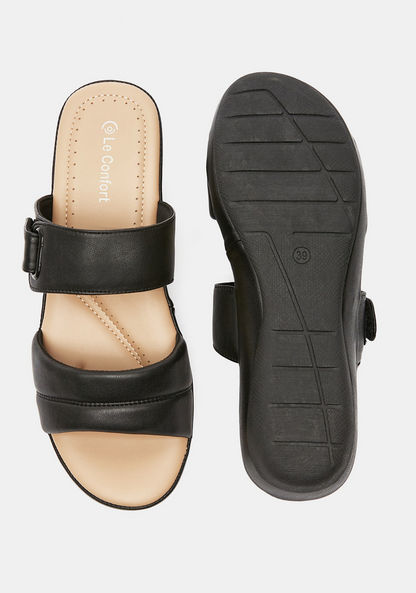 Le Confort Slip-On Slide Sandals with Buckle Detail