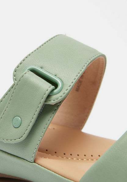 Le Confort Slip-On Slide Sandals with Buckle Detail-Women%27s Flat Sandals-image-2