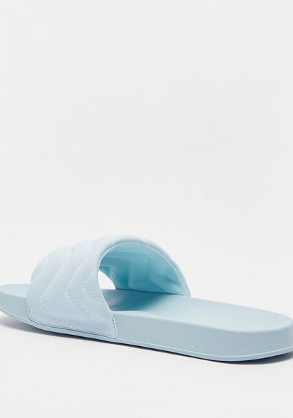 Quilted Open Toe Slide Slippers-Women%27s Flip Flops & Beach Slippers-image-2