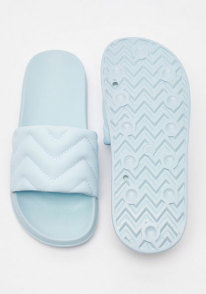 Quilted Open Toe Slide Slippers-Women%27s Flip Flops & Beach Slippers-image-5