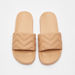 Quilted Open Toe Slide Slippers-Women%27s Flip Flops & Beach Slippers-thumbnail-0