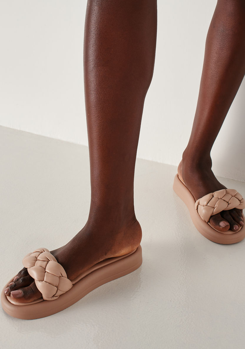 Haadana Braided Slide Sandals-Women%27s Flat Sandals-image-0