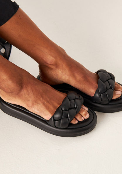 Haadana Braided Slide Sandals-Women%27s Flat Sandals-image-0