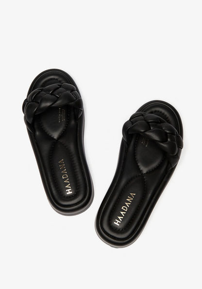 Haadana Braided Slide Sandals-Women%27s Flat Sandals-image-2