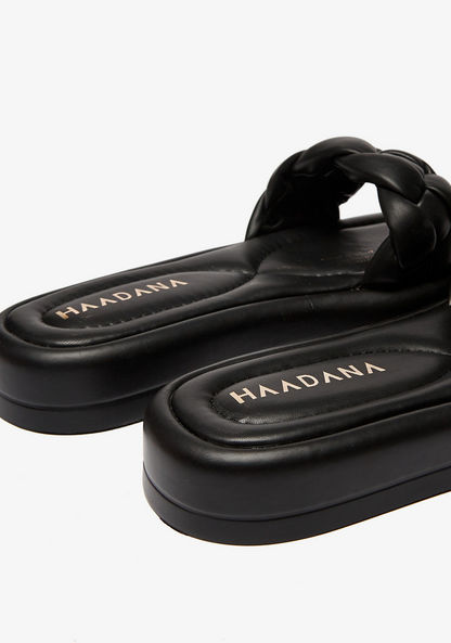 Haadana Braided Slide Sandals-Women%27s Flat Sandals-image-3