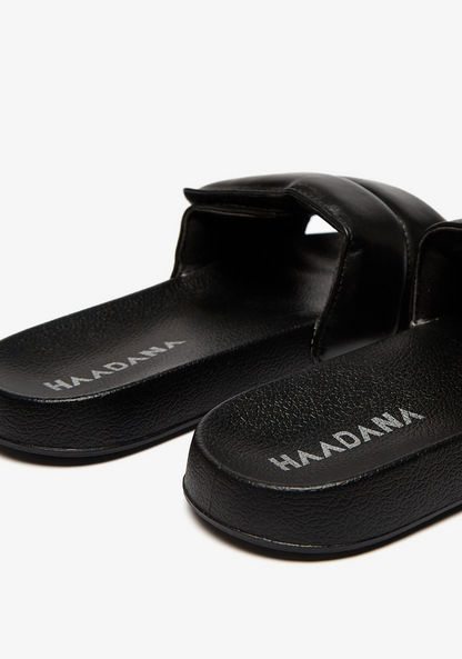 Haadana Quilted Slip-On Slide Slippers