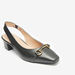 Celeste Women's Solid Slingback Pumps with Block Heels and Metallic Accent-Women%27s Heel Shoes-thumbnail-6