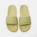 Textured Open Toe Slide Slippers-Women%27s Flip Flops & Beach Slippers-thumbnail-0