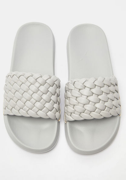 Textured Open Toe Slide Slippers
