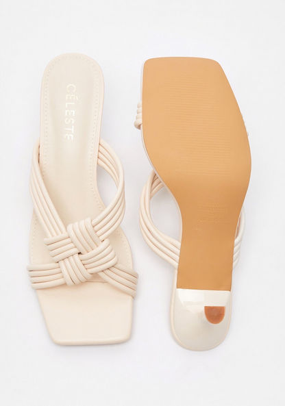 Celeste Women's Open Toe Knot Strappy Sandals with Kitten Heels-Women%27s Heel Sandals-image-4