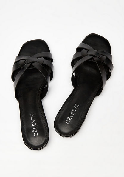 Celeste Women's Interwoven Strap Sandals with Block Heels