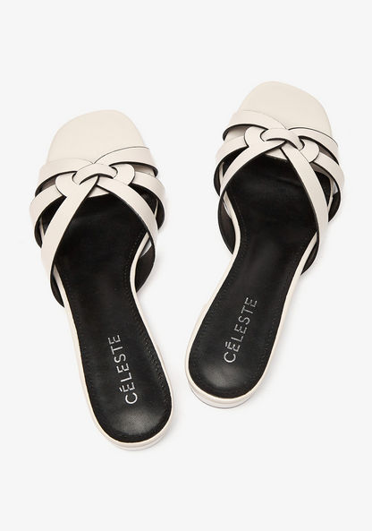 Celeste Women's Interwoven Strap Sandals with Block Heels
