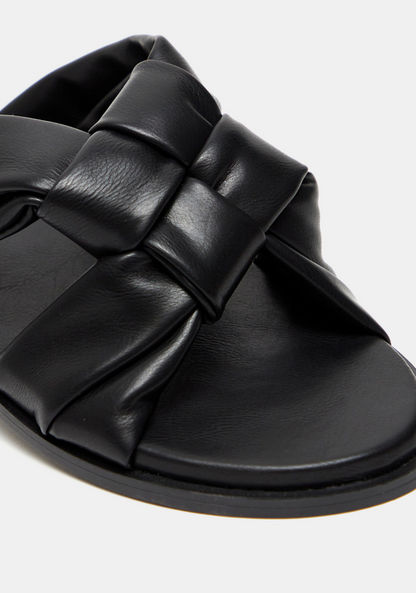 Celeste Women's Slip-On Slide Sandals with Woven Detail-Women%27s Flat Sandals-image-3