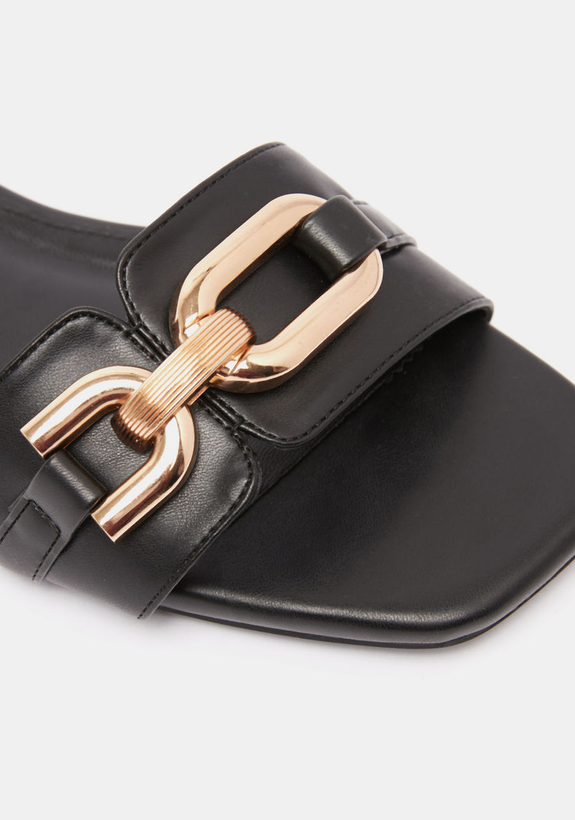 Celeste Women's Slip-On Slide Sandals with Buckle Accent-Women%27s Flat Sandals-image-3