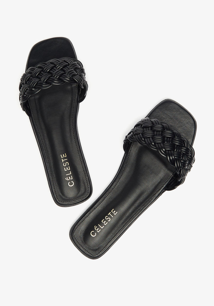 Celeste Women's Braided Slip-On Sandals-Women%27s Flat Sandals-image-2