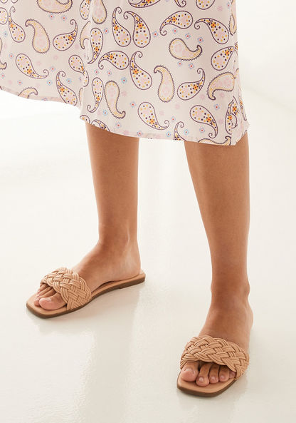 Celeste Women's Braided Slip-On Sandals-Women%27s Flat Sandals-image-1