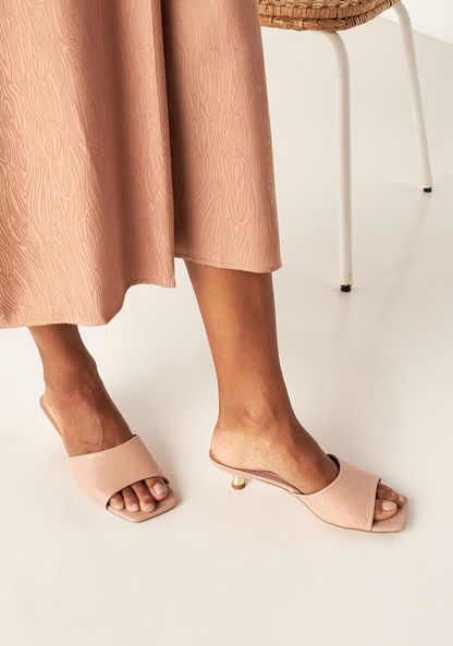 Celeste Women's Square Toe Sandals with Kitten Heels