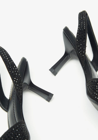 Celeste Women's Embellished Slingback Pumps-Women%27s Heel Shoes-image-3