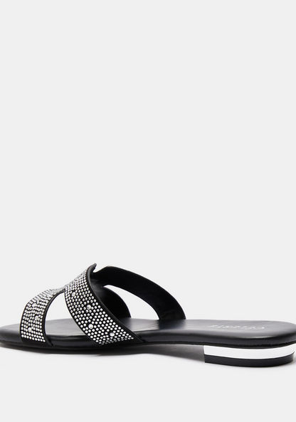 Celeste Women's Embellished Slip-On Slide Sandals-Women%27s Flat Sandals-image-2