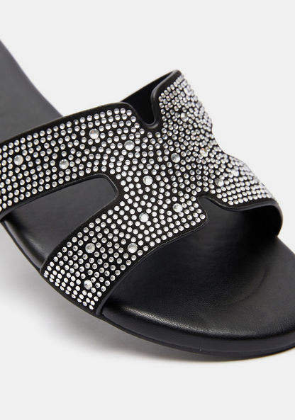 Celeste Women's Embellished Slip-On Slide Sandals-Women%27s Flat Sandals-image-3