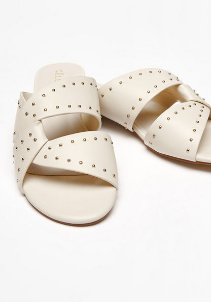 Celeste Women's Embellished Slip-On Slide Sandals-Women%27s Flat Sandals-image-5