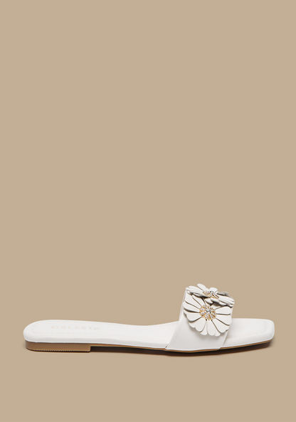 Celeste Women's Floral Accent Slip-On Flat Sandals-Women%27s Flat Sandals-image-0