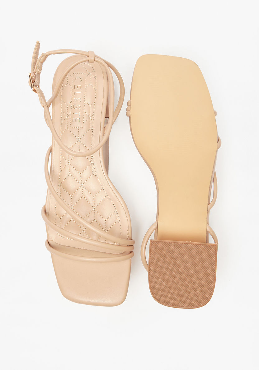 Celeste Women's Ankle Strap Sandals with Block Heels-Women%27s Heel Sandals-image-3