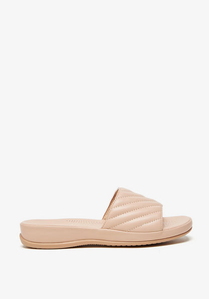 Le Confort Open Toe Quilted Slip-On Sandals