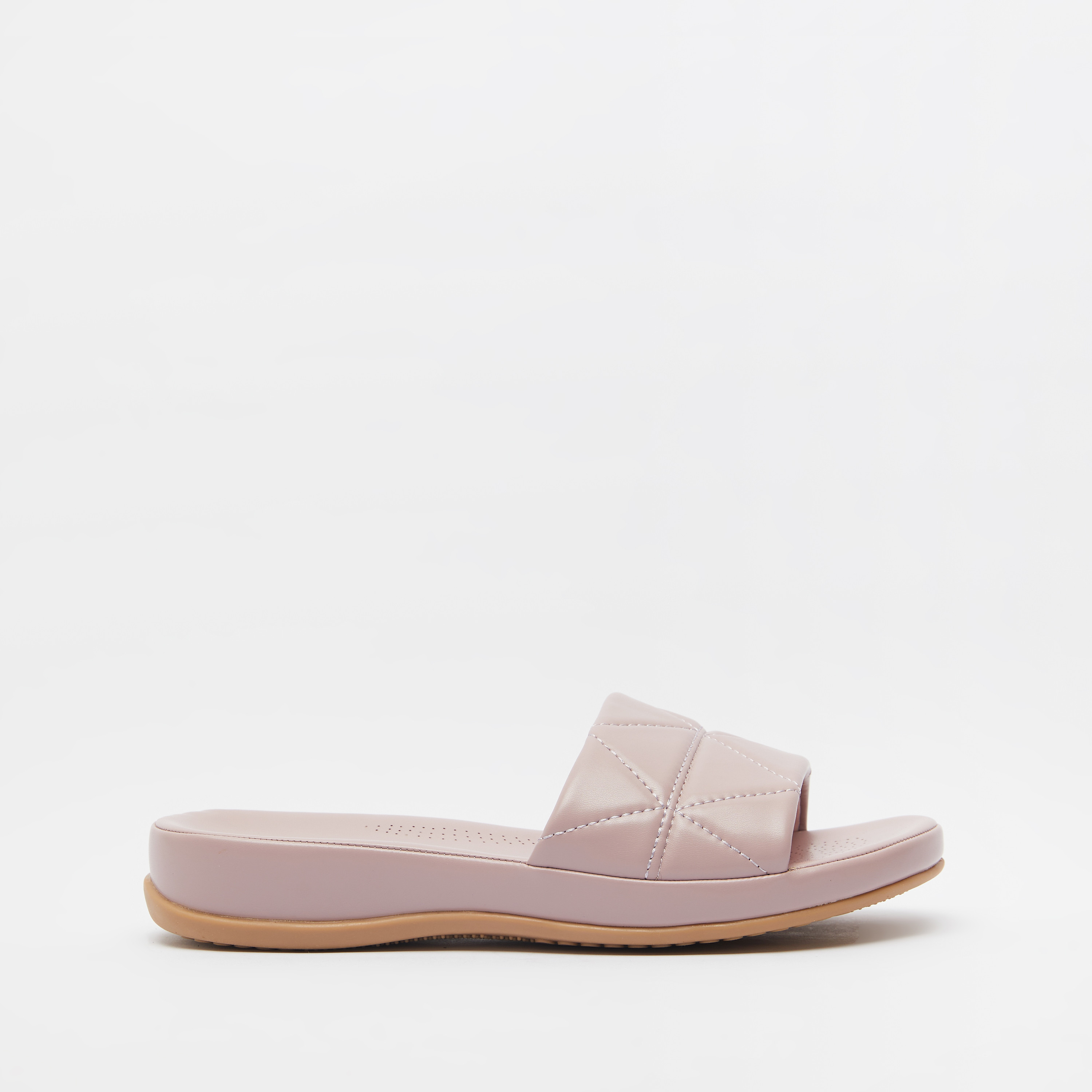 Quilted slip best sale on sandals