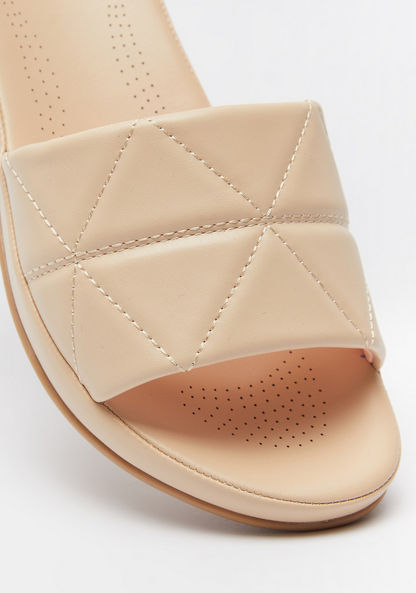 Le Confort Open Toe Quilted Slip-On Sandals