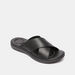Le Confort Textured Slip-On Cross Strap Sandals-Women%27s Flat Sandals-thumbnailMobile-1