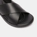 Le Confort Textured Slip-On Cross Strap Sandals-Women%27s Flat Sandals-thumbnail-3