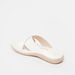 Le Confort Textured Slip-On Cross Strap Sandals-Women%27s Flat Sandals-thumbnail-2