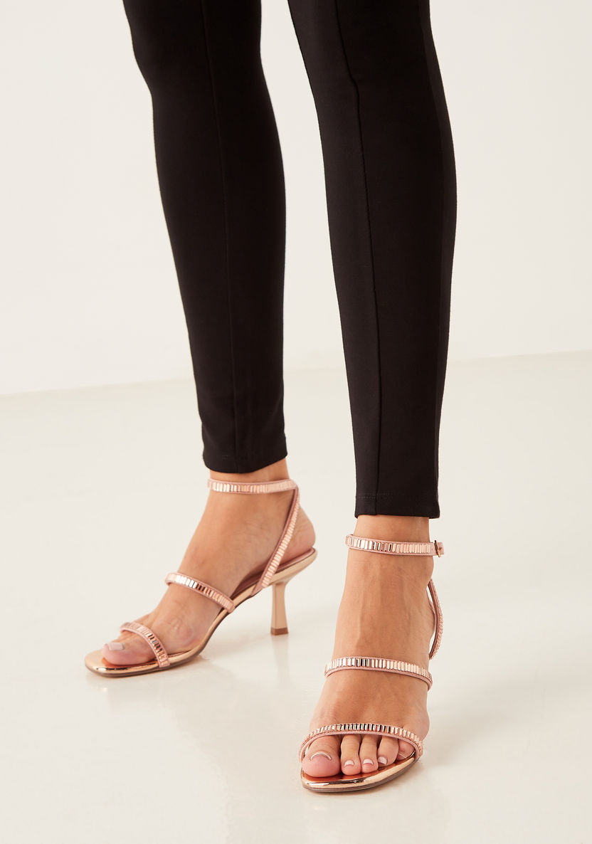 Celeste Women's Embellished Ankle Strap Sandals with Kitten Heels-Women%27s Heel Sandals-image-1