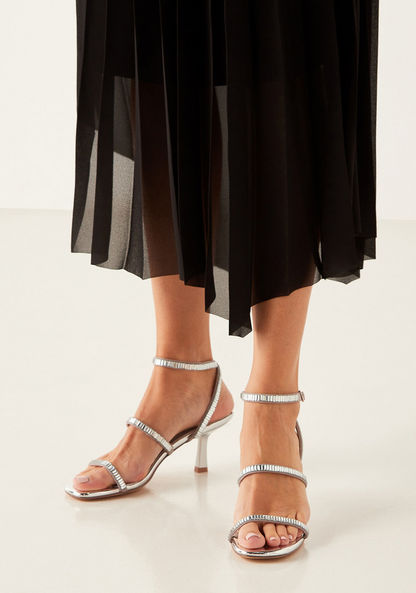 Celeste Women's Embellished Ankle Strap Sandals with Kitten Heels-Women%27s Heel Sandals-image-0