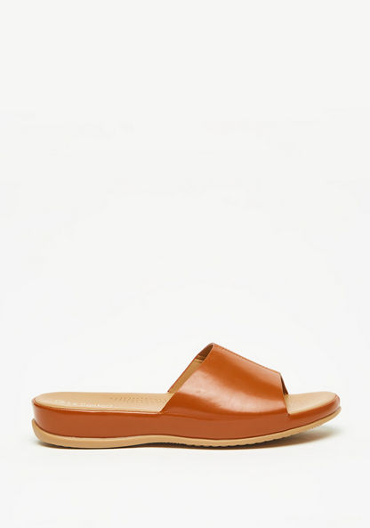 Le Confort Solid Slip-On Slide Sandals-Women%27s Flat Sandals-image-0