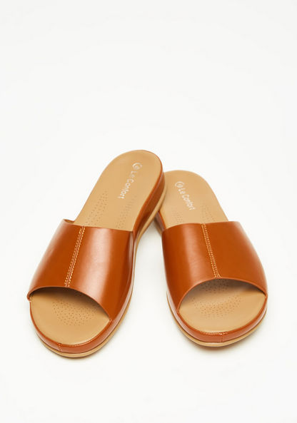 Le Confort Solid Slip-On Slide Sandals-Women%27s Flat Sandals-image-1