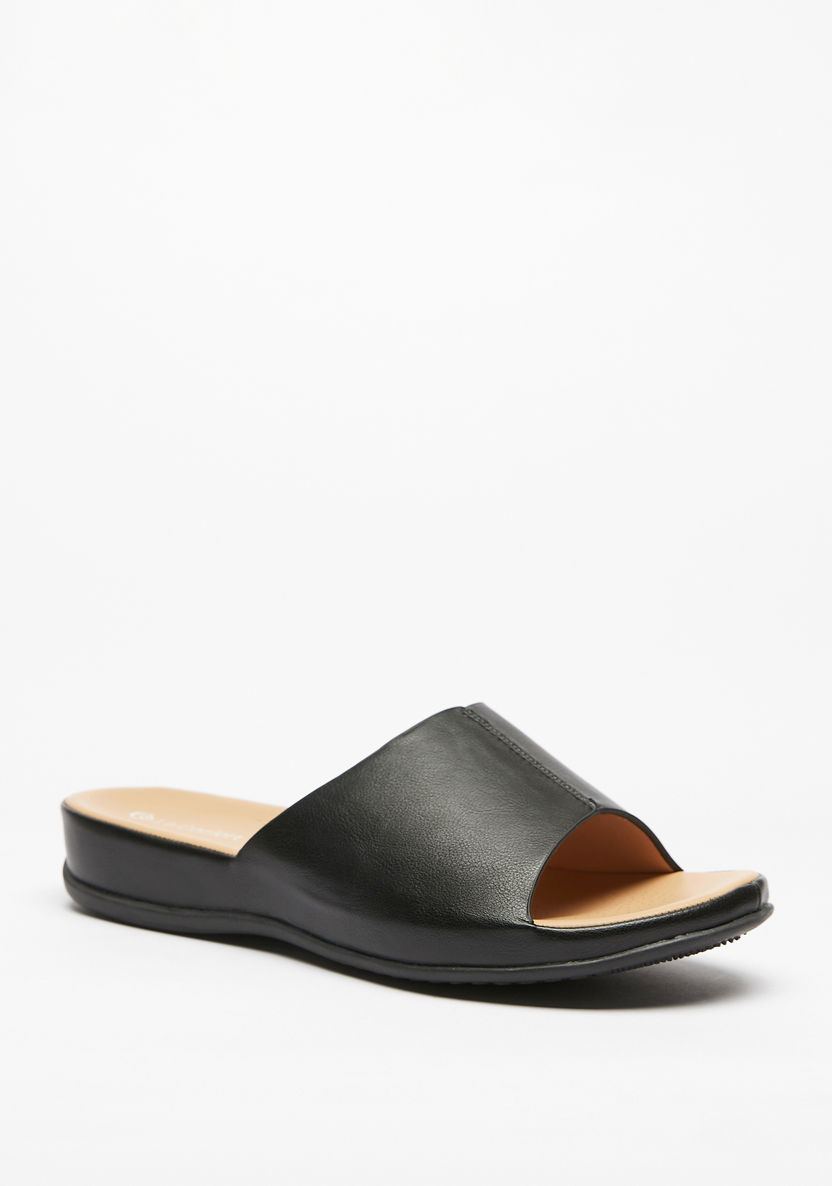 Le Confort Open Toe Slip-On Sandals-Women%27s Flat Sandals-image-0