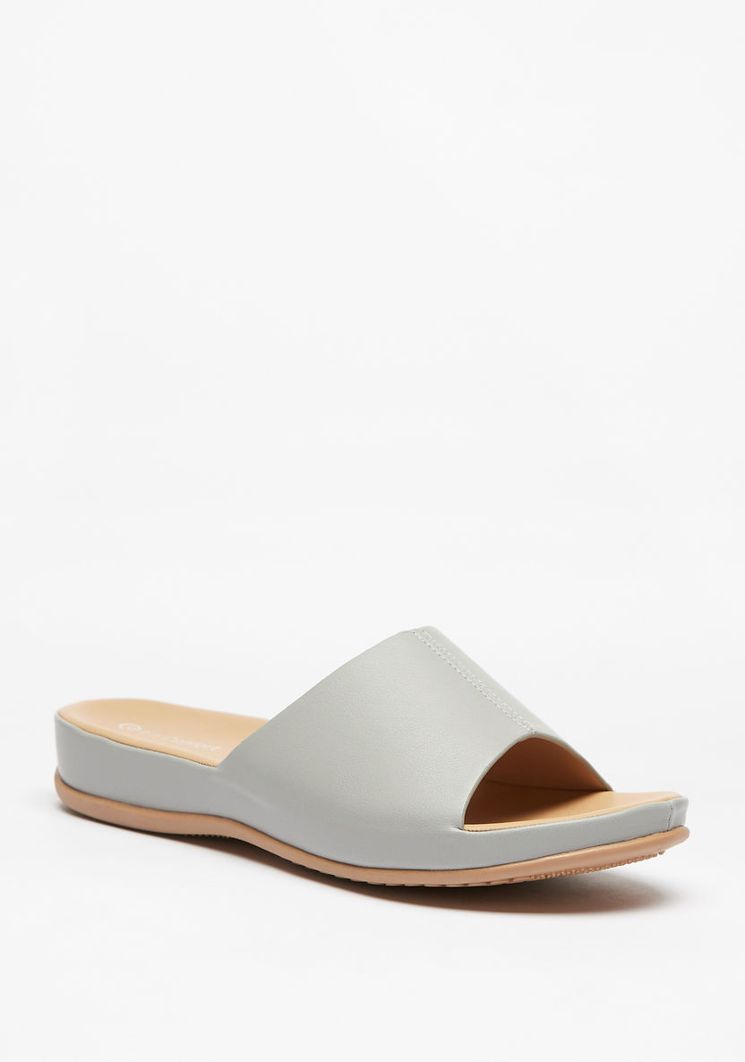 Le Confort Open Toe Slip-On Sandals-Women%27s Flat Sandals-image-0