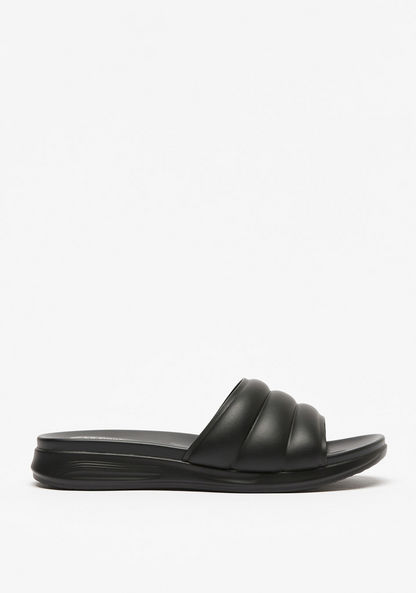 Le Confort Solid Slip-On Flat Sandals-Women%27s Flat Sandals-image-0