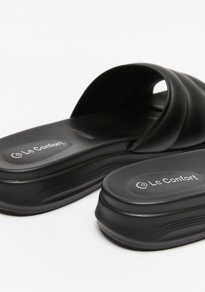Le Confort Solid Slip-On Flat Sandals-Women%27s Flat Sandals-image-3