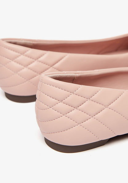 Celeste Women's Quilted Square Toe Slip-On Ballerina Shoes