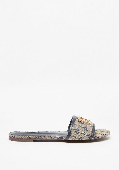 Elle Women's Embellished Slip-On Slides-Women%27s Flat Sandals-image-3