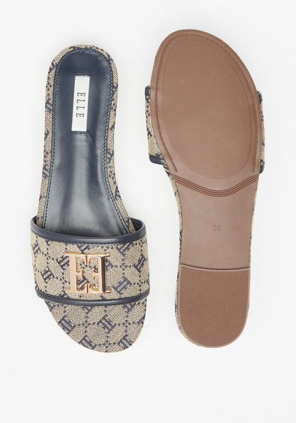 Elle Women's Embellished Slip-On Slides-Women%27s Flat Sandals-image-4