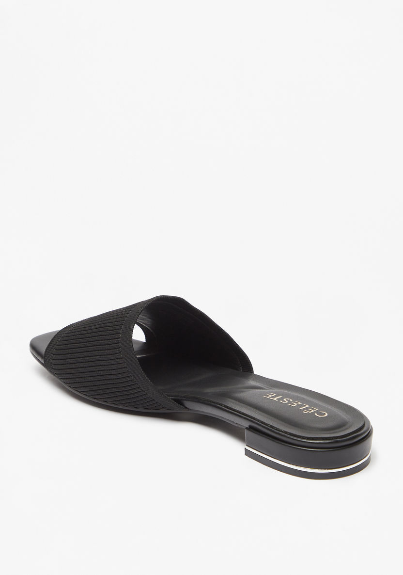 Celeste Women's Ribbed Slip-On Sandals-Women%27s Flat Sandals-image-1