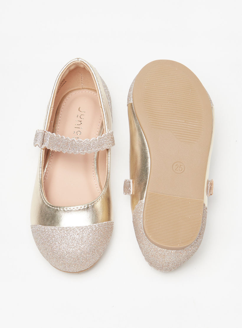 حذاء باليرينا بارز الملمس بشريط إغلاق من جونيورز-girls-shoes-maryjanes-image-4