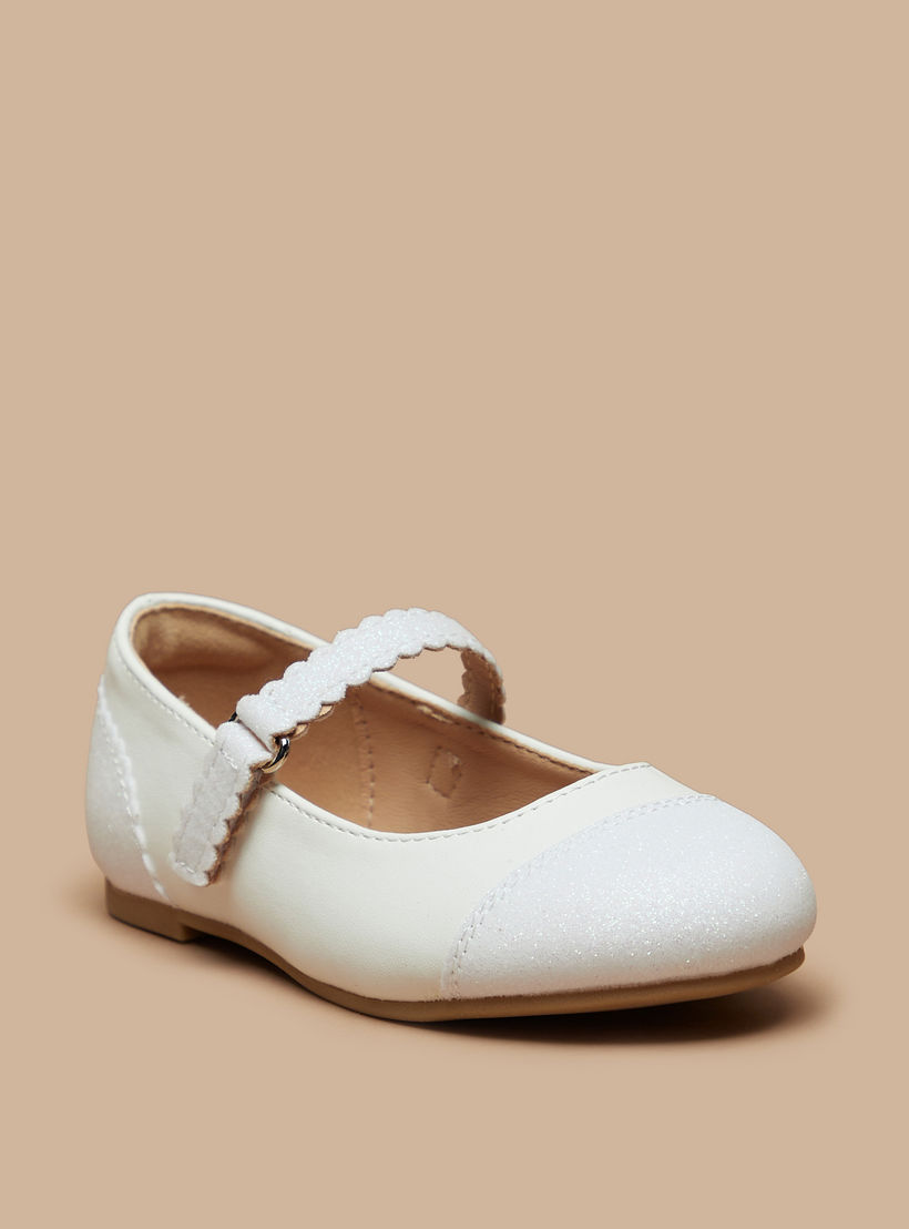 حذاء باليرينا بارز الملمس بشريط إغلاق من جونيورز-girls-shoes-maryjanes-image-1